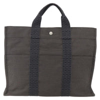 Hermes Fourre-Tout Herline Canvas Gray Canvas Tote Bag Bag (Pre-Loved)