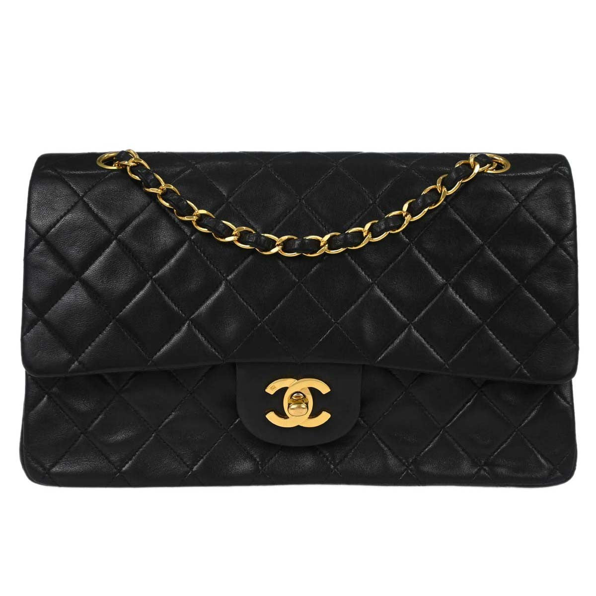 Chanel Timeless - Classic Double Flap Bag Leather Black Leather Shoulder Bag Bag (Authentic Pre-Loved)