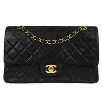 Chanel Timeless - Classic Double Flap Bag Leather Black Leather Shoulder Bag Bag (Authentic Pre-Loved)