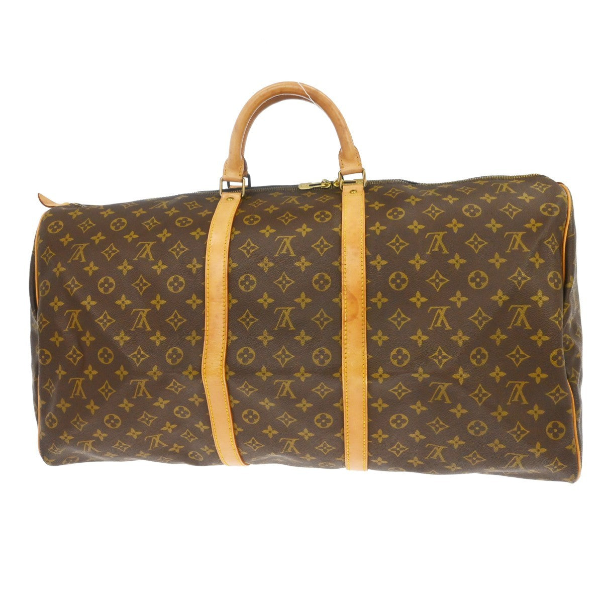 Louis Vuitton Keepall Bag Monogram Canvas Brown Canvas Travel Bag Bag (Pre-Loved)