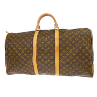 Louis Vuitton Keepall Bag Monogram Canvas Brown Canvas Travel Bag Bag (Pre-Loved)