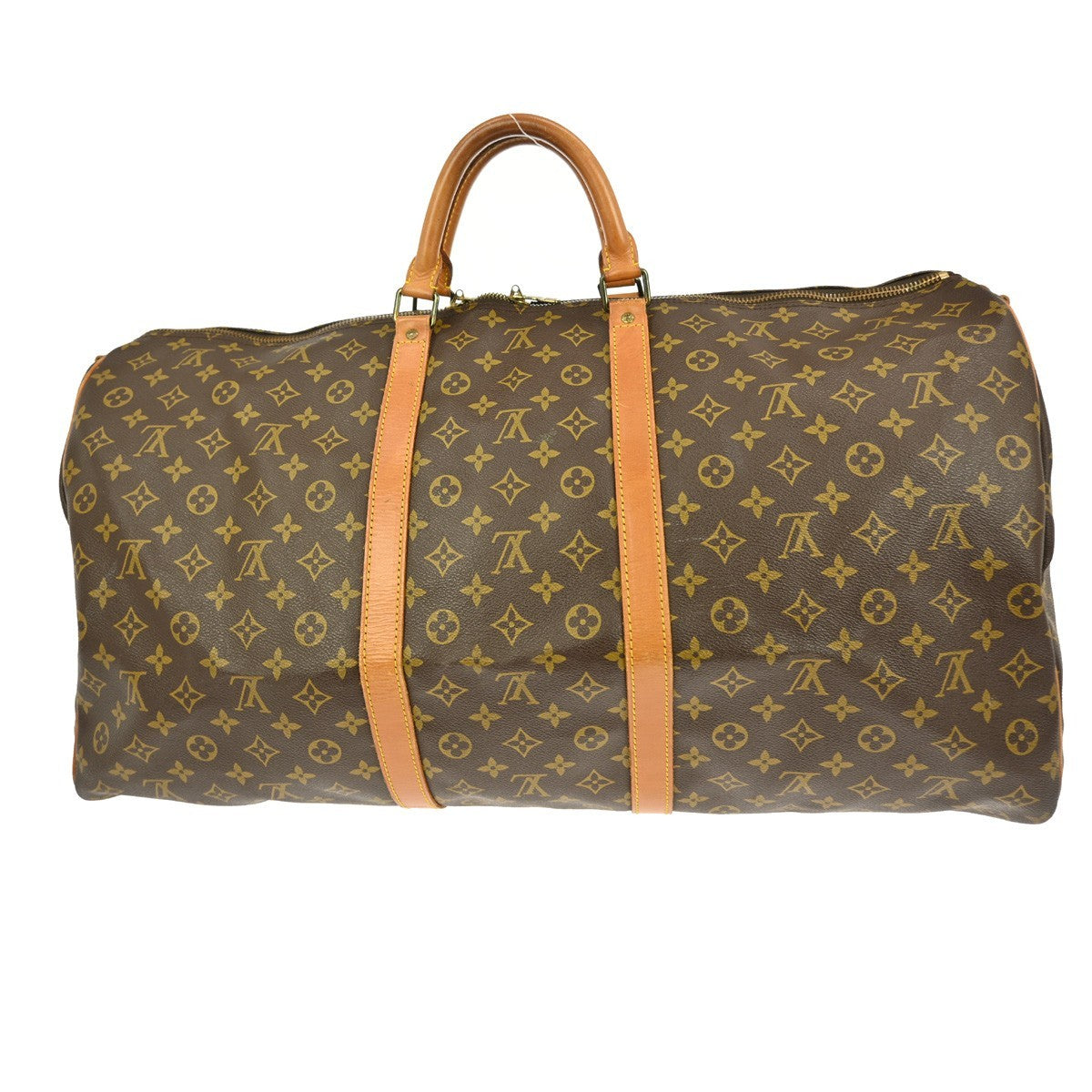 Louis Vuitton Keepall Bandouliere Bag Monogram Canvas Brown Canvas Travel Bag Bag (Pre-Loved)