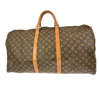 Louis Vuitton Keepall Bandouliere Bag Monogram Canvas Brown Canvas Travel Bag Bag (Pre-Loved)