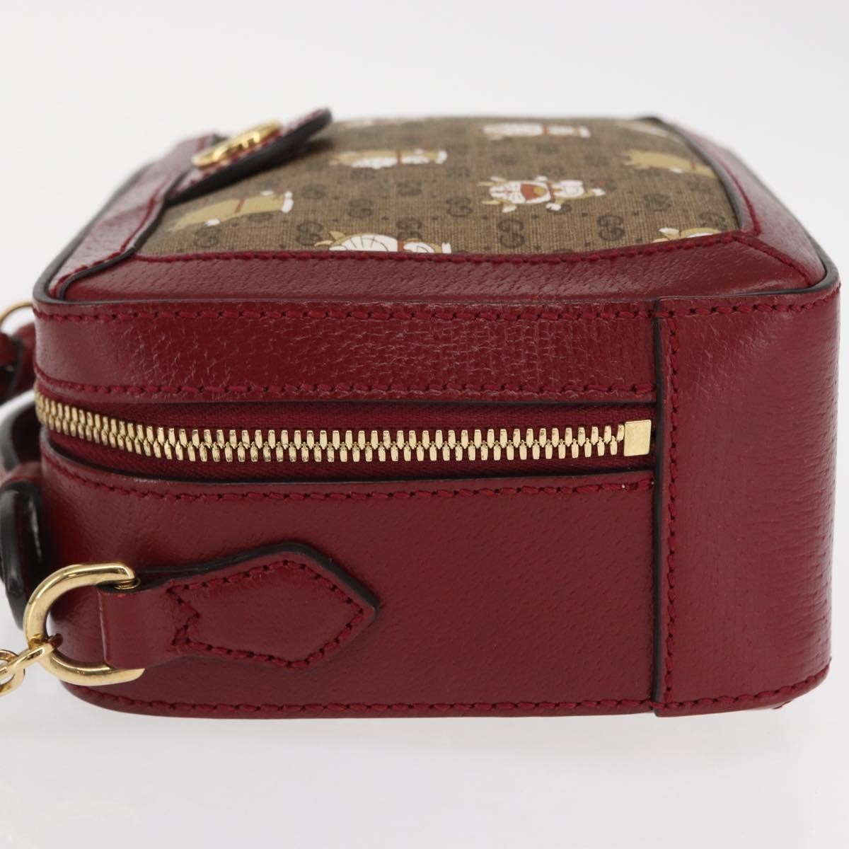Gucci Doraemon Ophidia Zip Around Camera Bag Printed Mini Gg Coated Canvas Beige Canvas Shoulder Bag Bag (Pre-Loved)