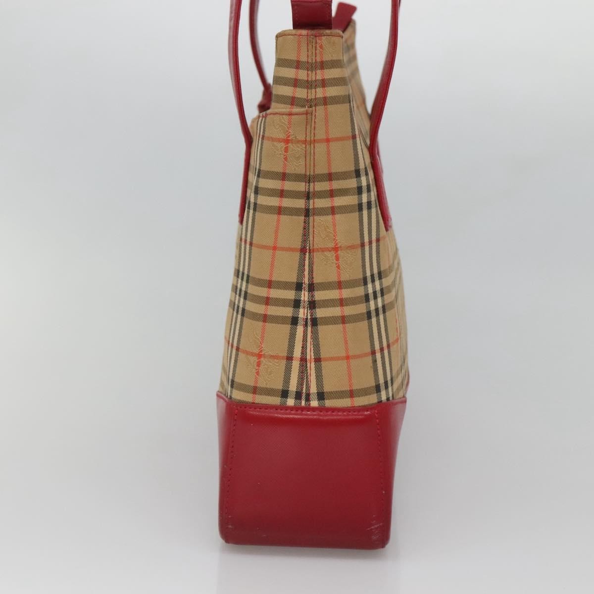 Burberry Nova Check Tote Canvas And Leather Beige Canvas Tote Bag Bag (Pre-Loved)