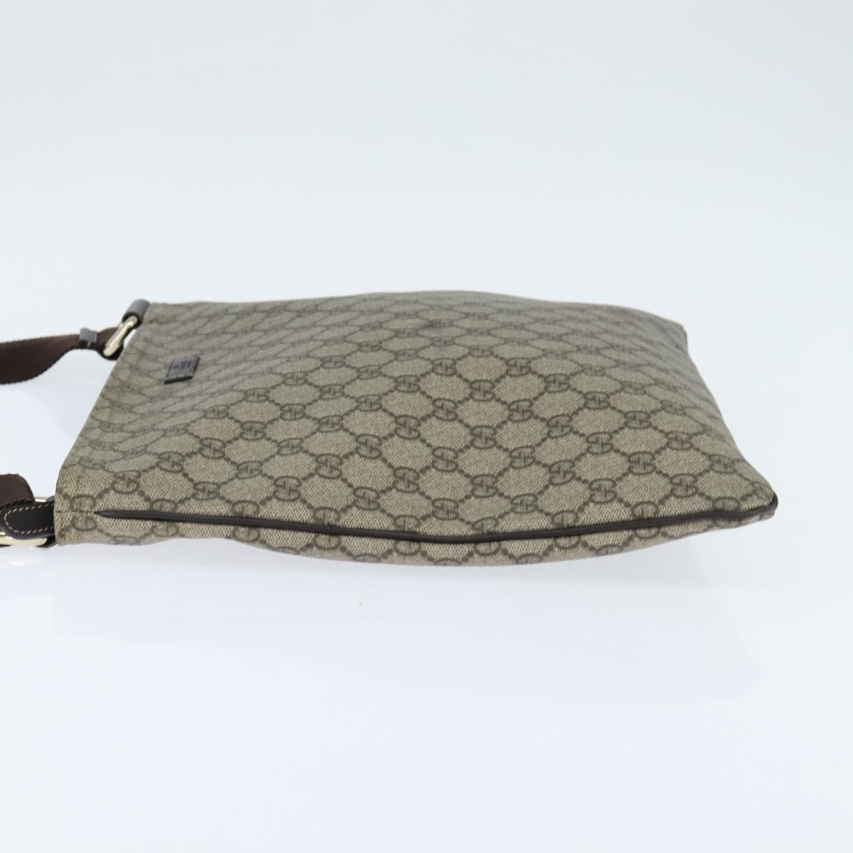 Gucci Zip Top Messenger Bag Gg Coated Canvas Beige Canvas Shoulder Bag Bag (Authentic Pre-Loved)