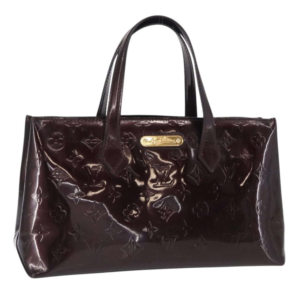 Louis Vuitton Wilshire Handbag Monogram Vernis Burgundy Patent_Leather Tote Bag Bag (Authentic Pre-Loved)