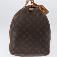 Louis Vuitton Keepall Bag Monogram Canvas Brown Canvas Travel Bag Bag (Pre-Loved)