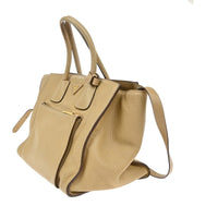 Prada Front Pocket Wing Convertible Tote Vitello Daino Beige Leather Tote Bag Bag (Pre-Loved)