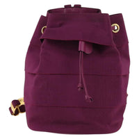 Salvatore Ferragamo Vala Backpack Canvas Purple Canvas Backpack Bag (Authentic Pre-Loved)