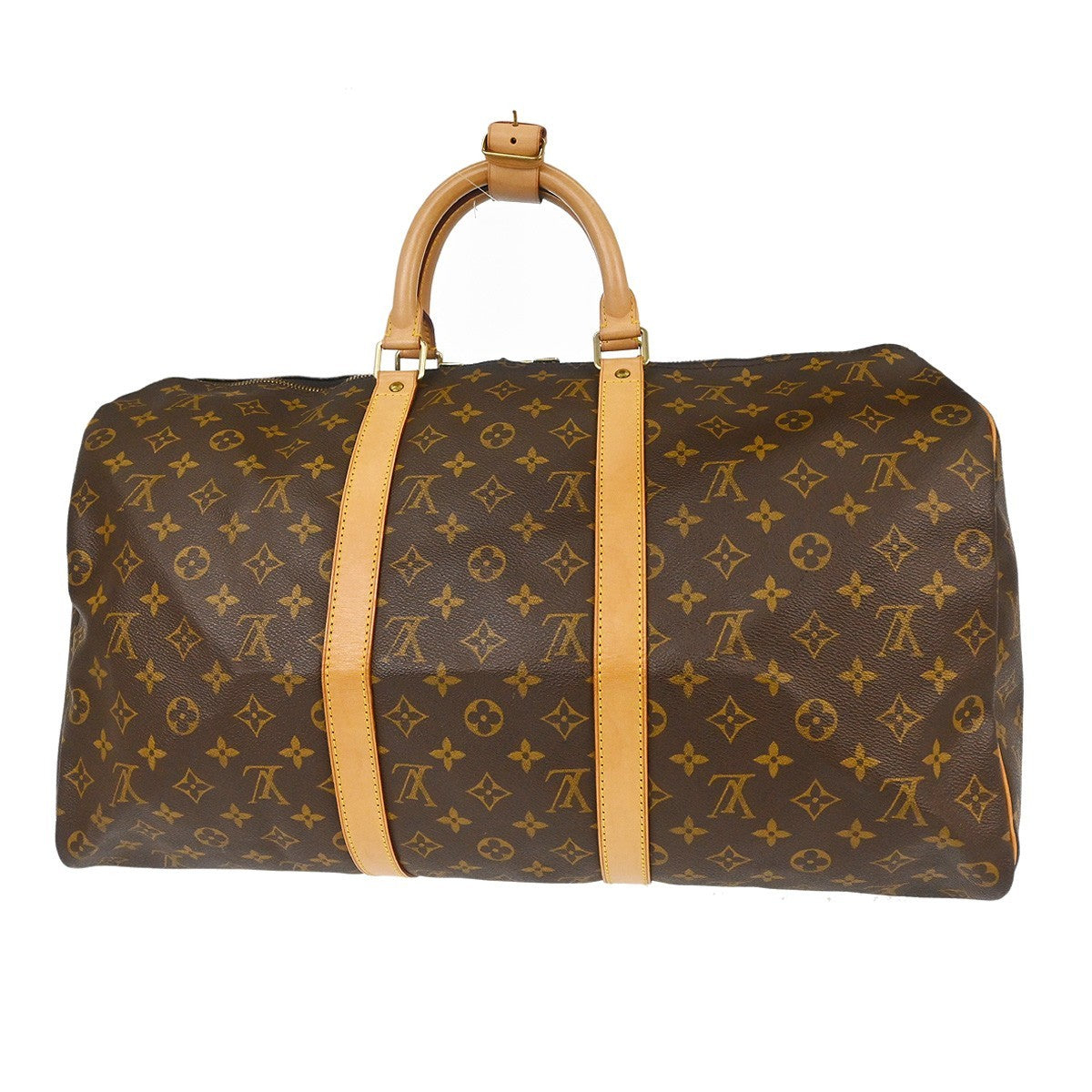 Louis Vuitton Keepall Bag Monogram Canvas Brown Canvas Travel Bag Bag (Authentic Pre-Loved)