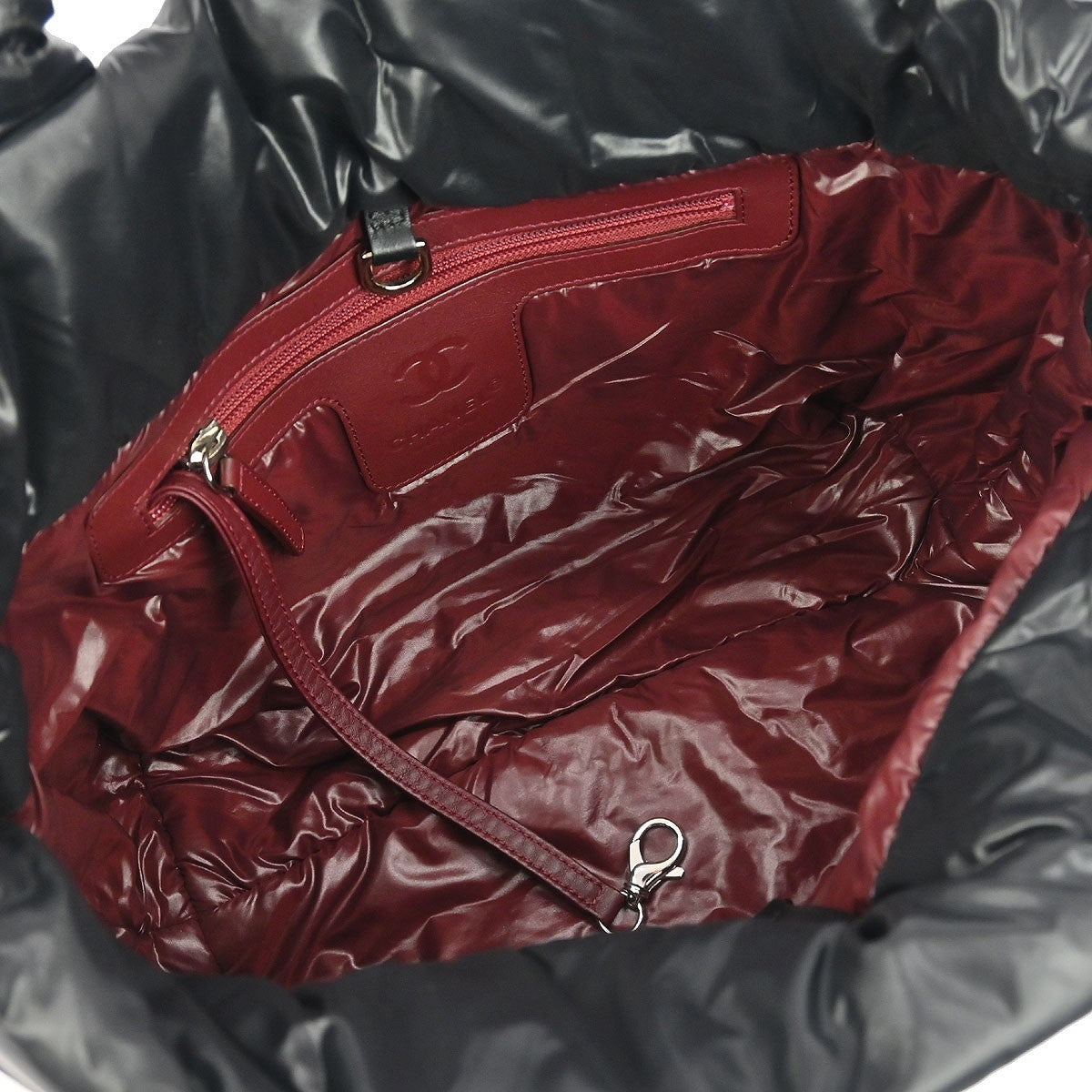 Chanel Coco Cocoon Reversible Tote Quilted Nylon Black Nylon Tote Bag Bag (Authentic Pre-Loved)