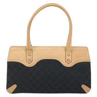 Gucci Horsebit Bracket Tote Gg Canvas Black Canvas Tote Bag Bag (Pre-Loved)