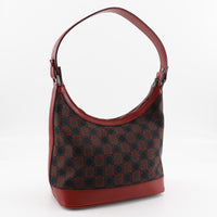 Salvatore Ferragamo Gancini Shoulder Bag Canvas Red Canvas Shoulder Bag Bag (Authentic Pre-Loved)