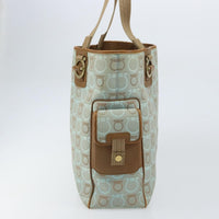 Salvatore Ferragamo Gancini Tote Gancini Canvas Blue Canvas Tote Bag Bag (Authentic Pre-Loved)