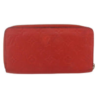 Louis Vuitton Portefeuille Zippy Monogramme Empreinte Monogramme Empreinte Red Leather Wallets Accessory (Authentic Pre-Loved)