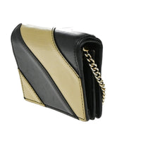 Gucci Zumi Chain Card Case Diagonal Quilted Leather Black Leather Wallets Accessory (Authentic Pre-Loved)