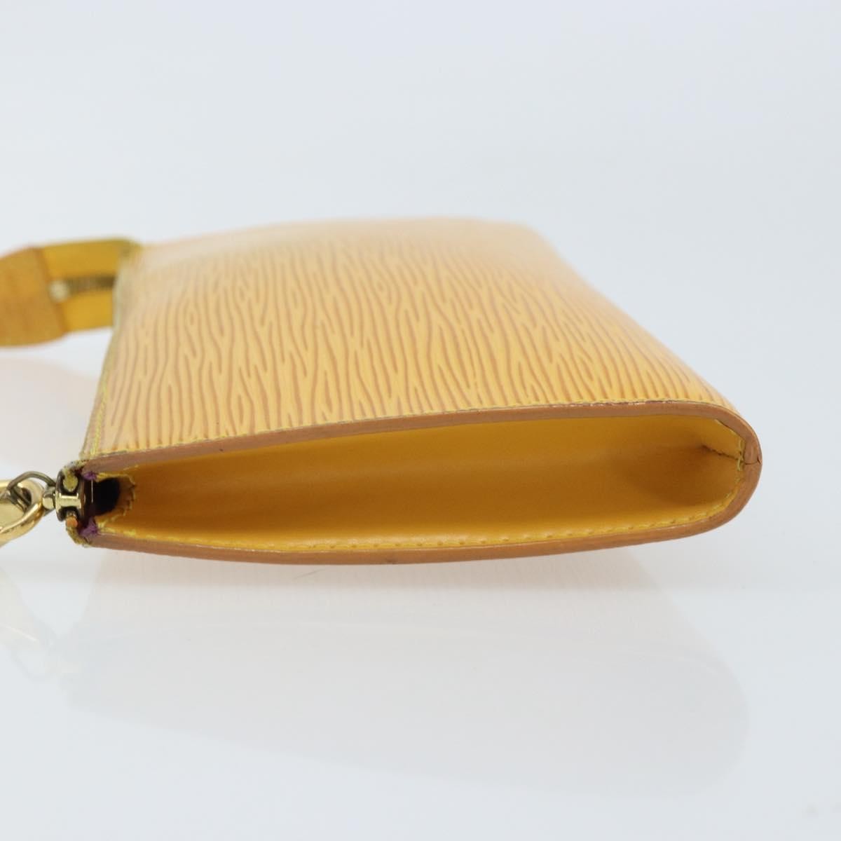Louis Vuitton Pochette Accessoires Epi Leather Yellow Leather Clutche & Pouche Bag (Pre-Loved)