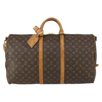 Louis Vuitton Keepall Bandouliere Bag Monogram Canvas Brown Canvas Travel Bag Bag (Authentic Pre-Loved)