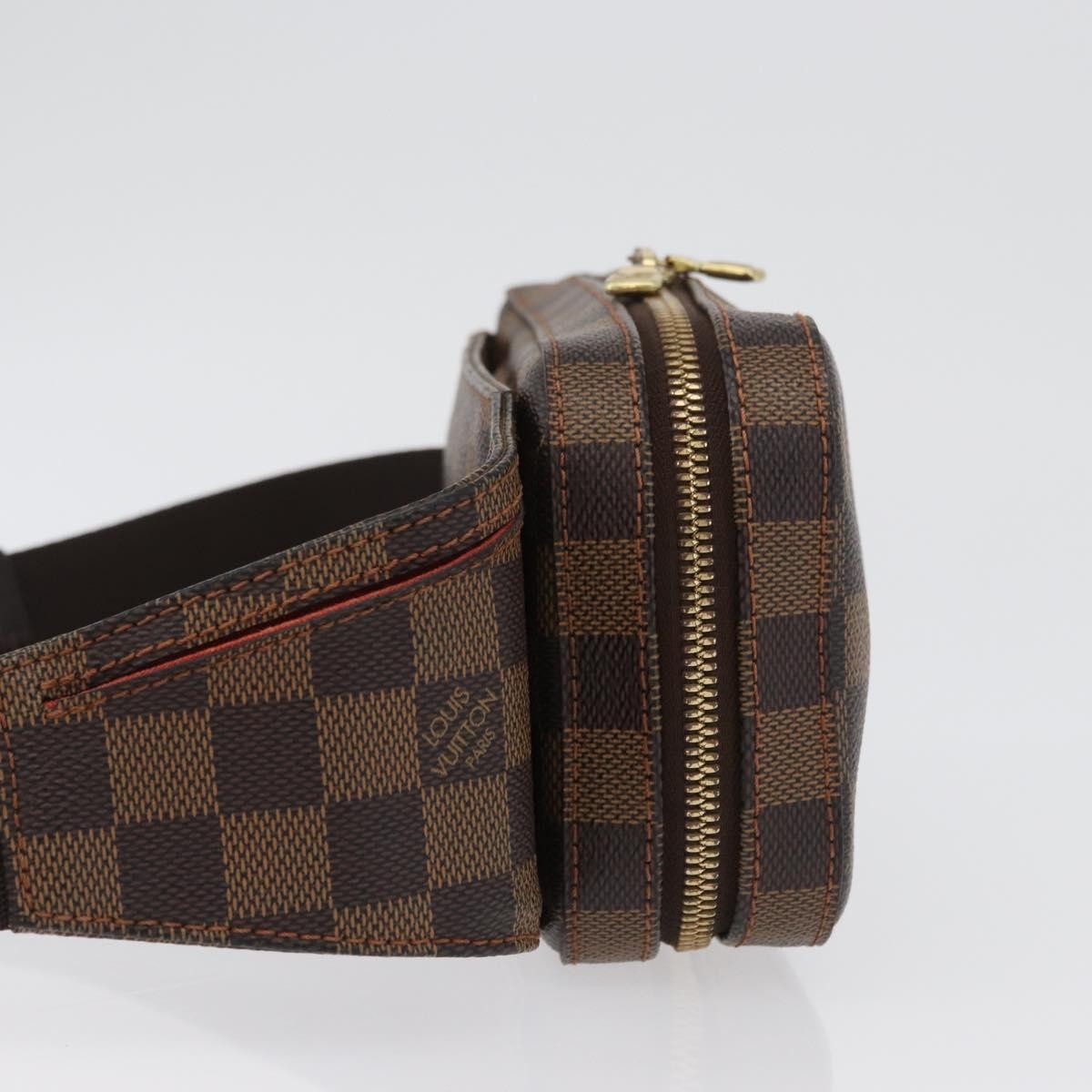 Louis Vuitton Geronimos Waist Bag Damier Brown Canvas Shoulder Bag Bag (Authentic Pre-Loved)
