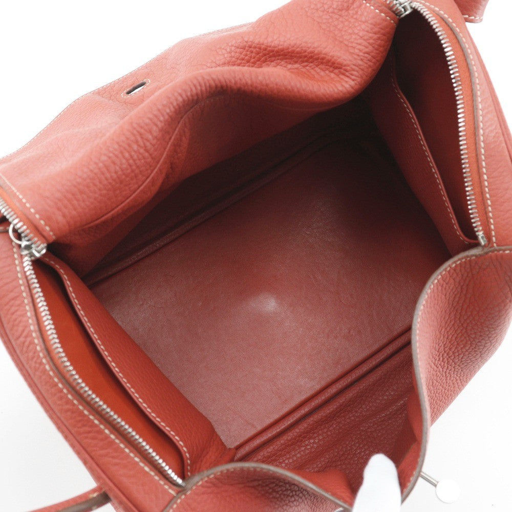 Hermes Lindy Bag Togo Orange Leather Shoulder Bag Bag (Authentic Pre-Loved)