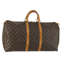 Louis Vuitton Keepall Bag Monogram Canvas Brown Canvas Travel Bag Bag (Pre-Loved)