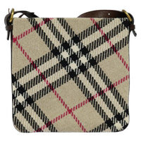 Burberry Nova Check Shoulder Bag Canvas Beige Canvas Shoulder Bag Bag (Authentic Pre-Loved)