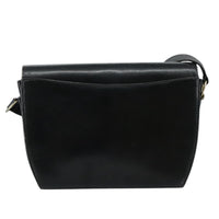 Salvatore Ferragamo Gancini Flap Shoulder Bag Leather Black Leather Shoulder Bag Bag (Authentic Pre-Loved)