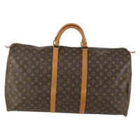 Louis Vuitton Keepall Bag Monogram Canvas Brown Canvas Travel Bag Bag (Authentic Pre-Loved)