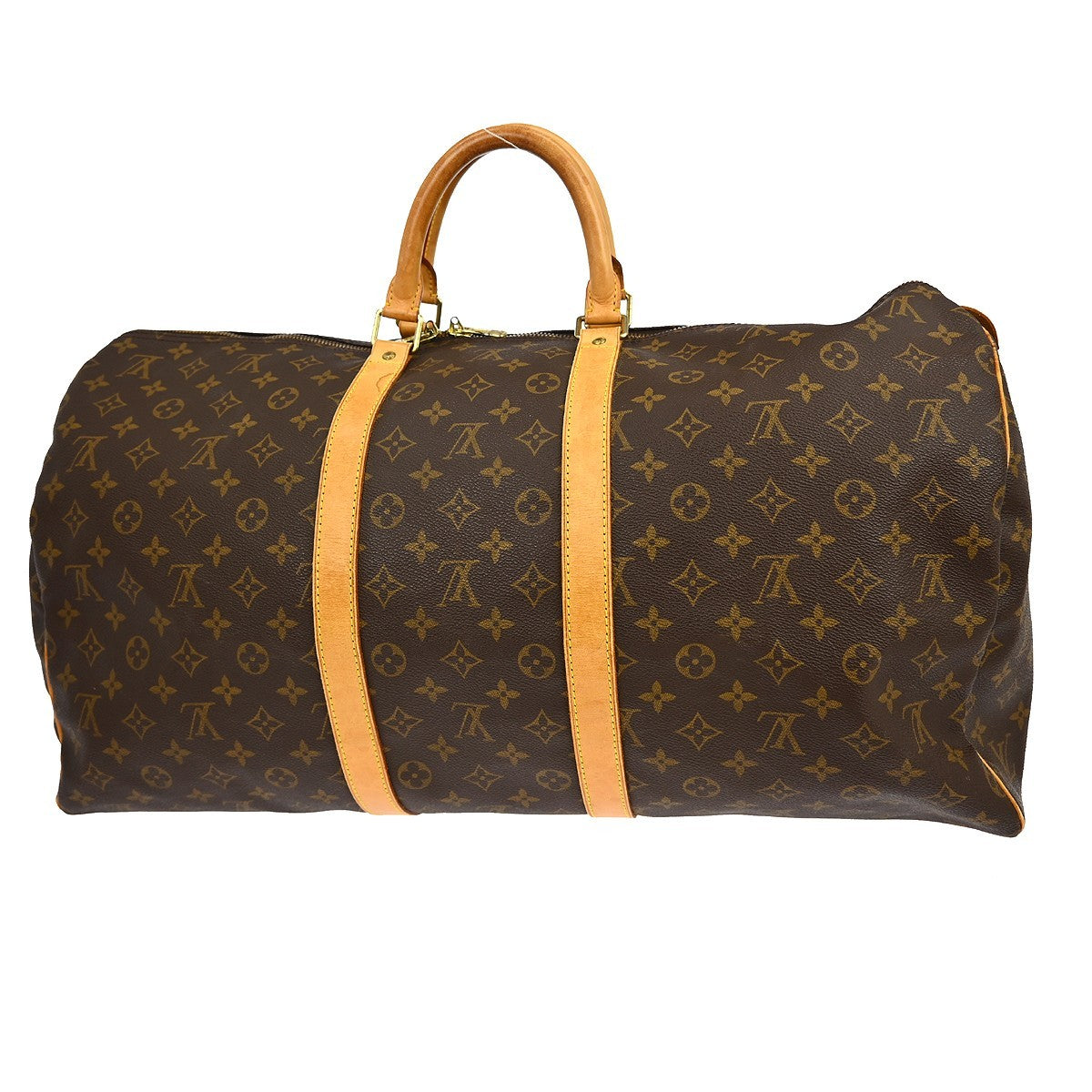 Louis Vuitton Keepall Bag Monogram Canvas Brown Canvas Travel Bag Bag (Pre-Loved)