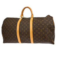 Louis Vuitton Keepall Bag Monogram Canvas Brown Canvas Travel Bag Bag (Pre-Loved)