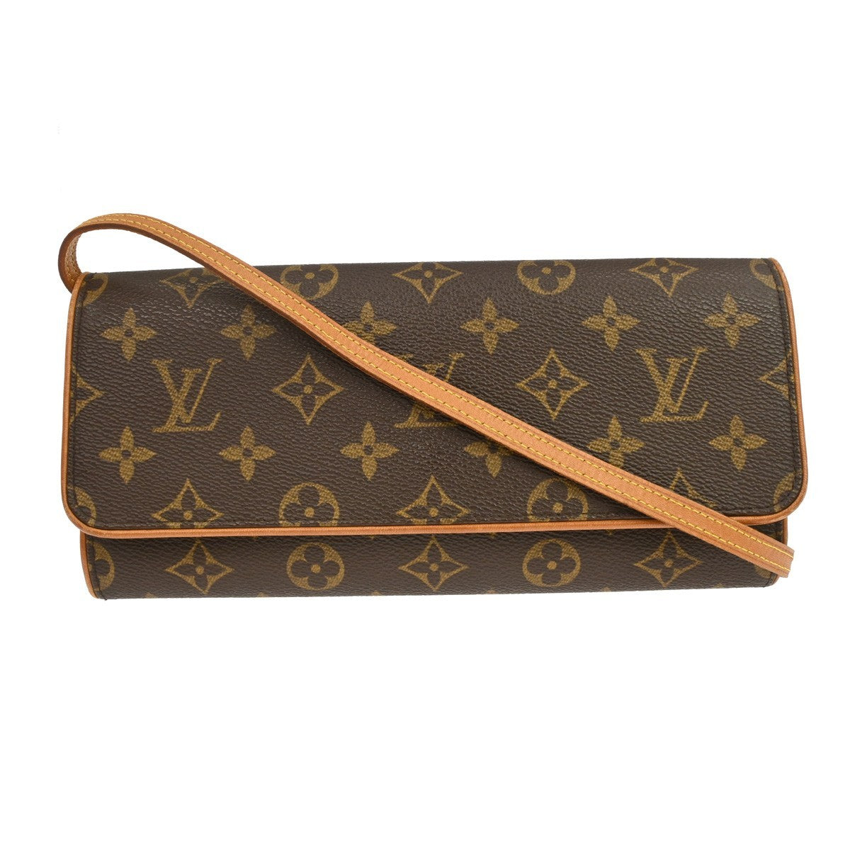 Louis Vuitton Twin Handbag Monogram Canvas Brown Canvas Clutche & Pouche Bag (Authentic Pre-Loved)