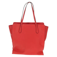 Gucci Grand Prix Interlocking Gg Tote Grainy Leather Red Leather Tote Bag Bag (Pre-Loved)
