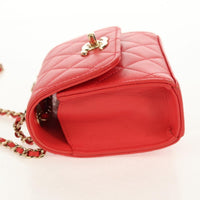 Chanel Trendy Cc Clutch With Chain Quilted Lambskin Red Leather Clutche & Pouche Bag (Pre-Loved)