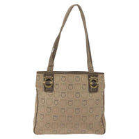 Salvatore Ferragamo Gancini Tote Gancini Canvas Beige Canvas Tote Bag Bag (Pre-Loved)