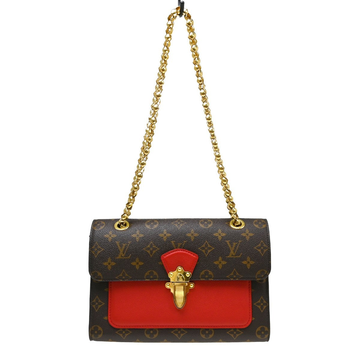 Louis Vuitton Louis Vuitton Victoire Handbag Monogram Canvas And Leather Brown Canvas Shoulder Bag Bag (Authentic Pre-Loved)
