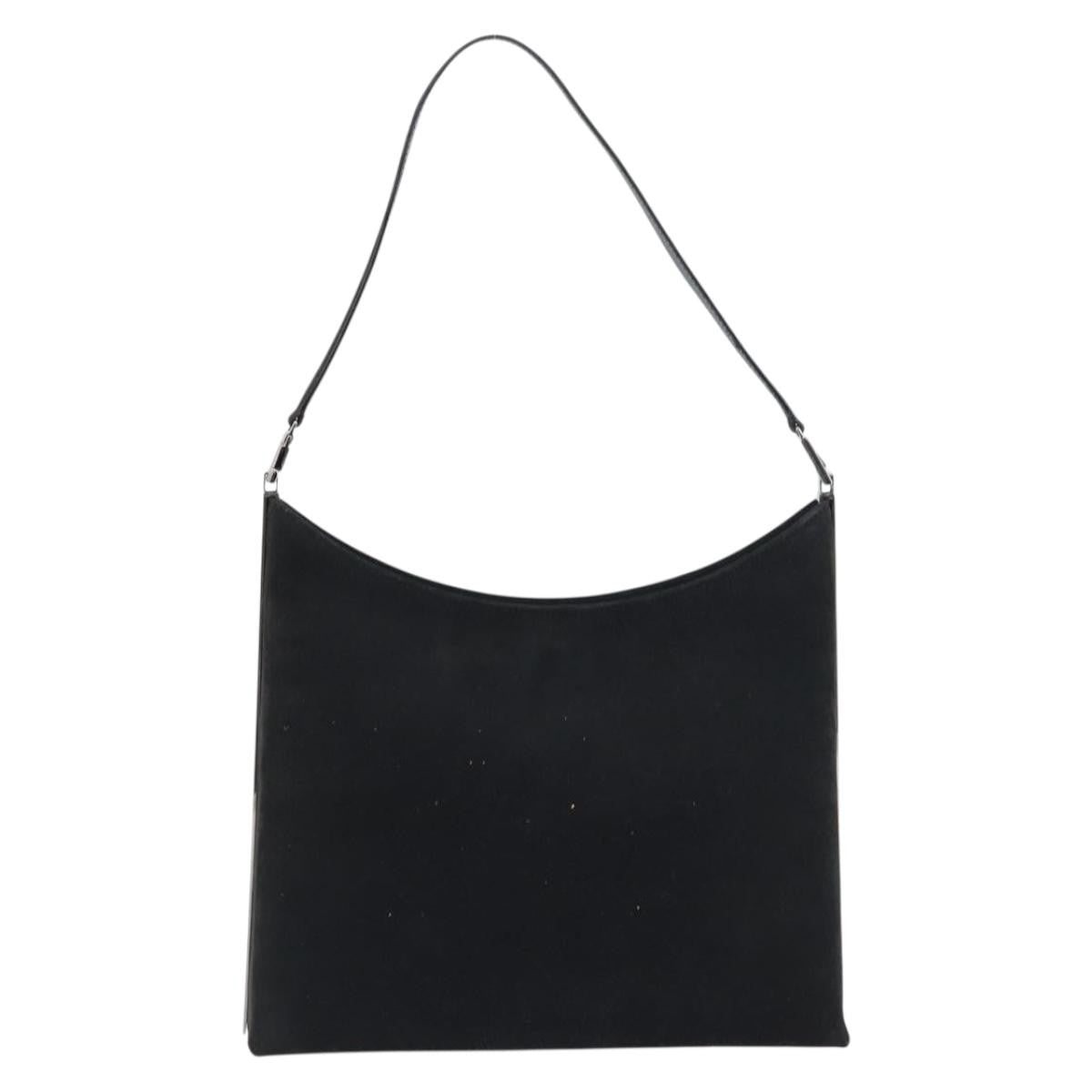 Salvatore Ferragamo Vintage Shoulder Bag Suede Black Suede Shoulder Bag Bag (Authentic Pre-Loved)