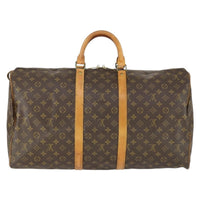 Louis Vuitton Keepall Bag Monogram Canvas Brown Canvas Travel Bag Bag (Authentic Pre-Loved)