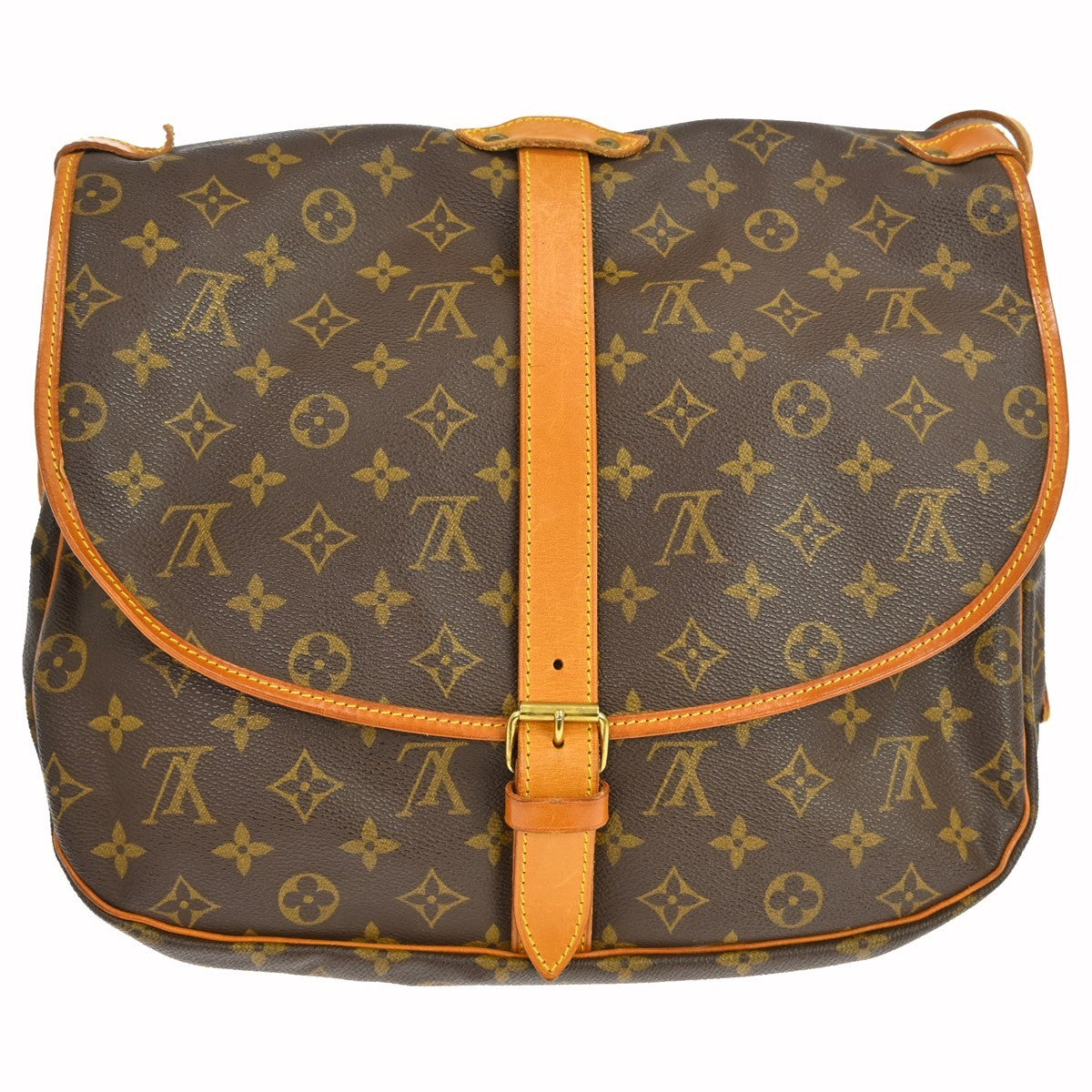 Louis Vuitton Louis Vuitton Saumur Handbag Monogram Canvas Brown Canvas Shoulder Bag Bag (Pre-Loved)