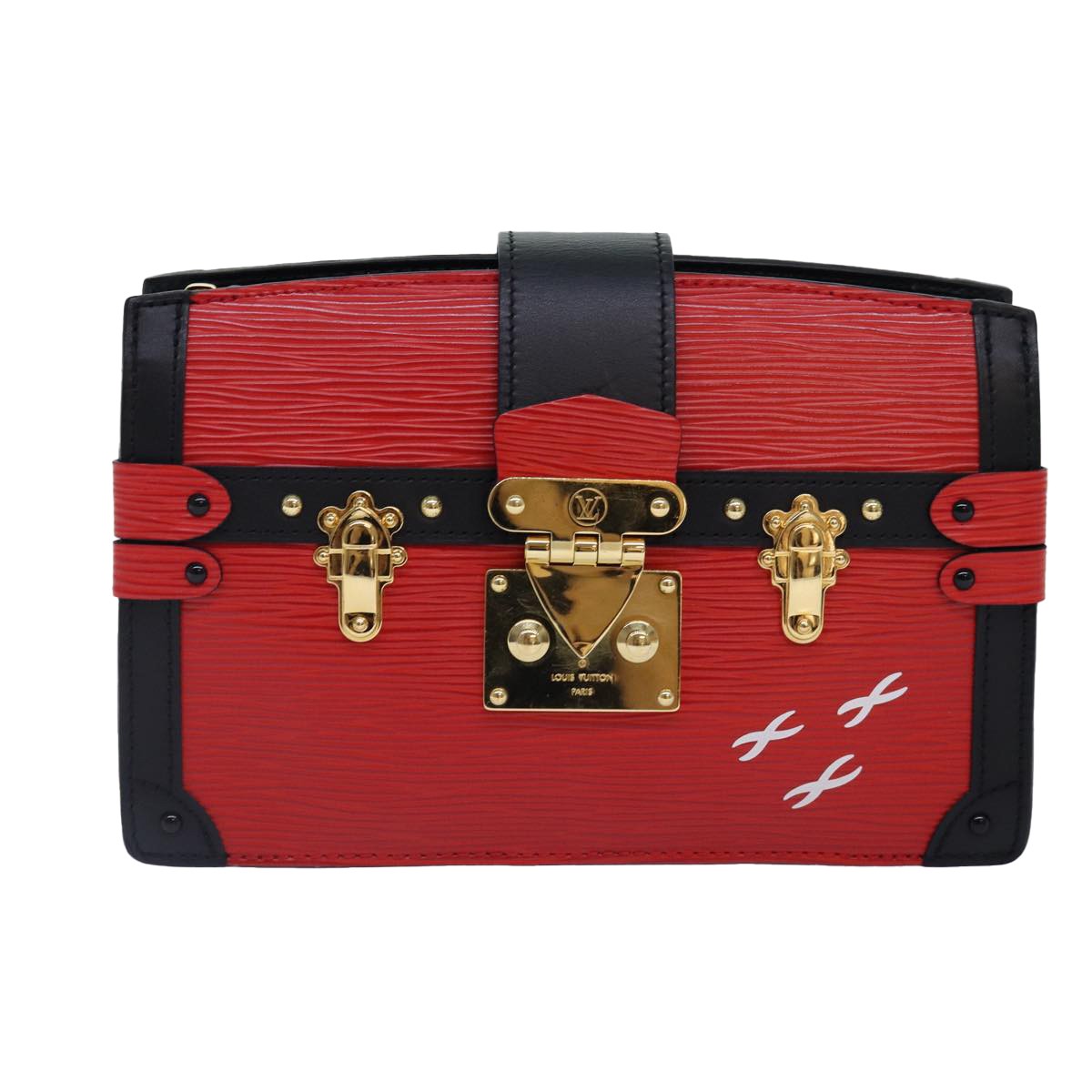 Louis Vuitton Trunk Clutch Epi Leather Red Leather Shoulder Bag Bag (Authentic Pre-Loved)