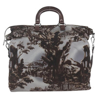 Prada Convertible Tote Printed Tessuto Brown Nylon Tote Bag Bag (Authentic Pre-Loved)