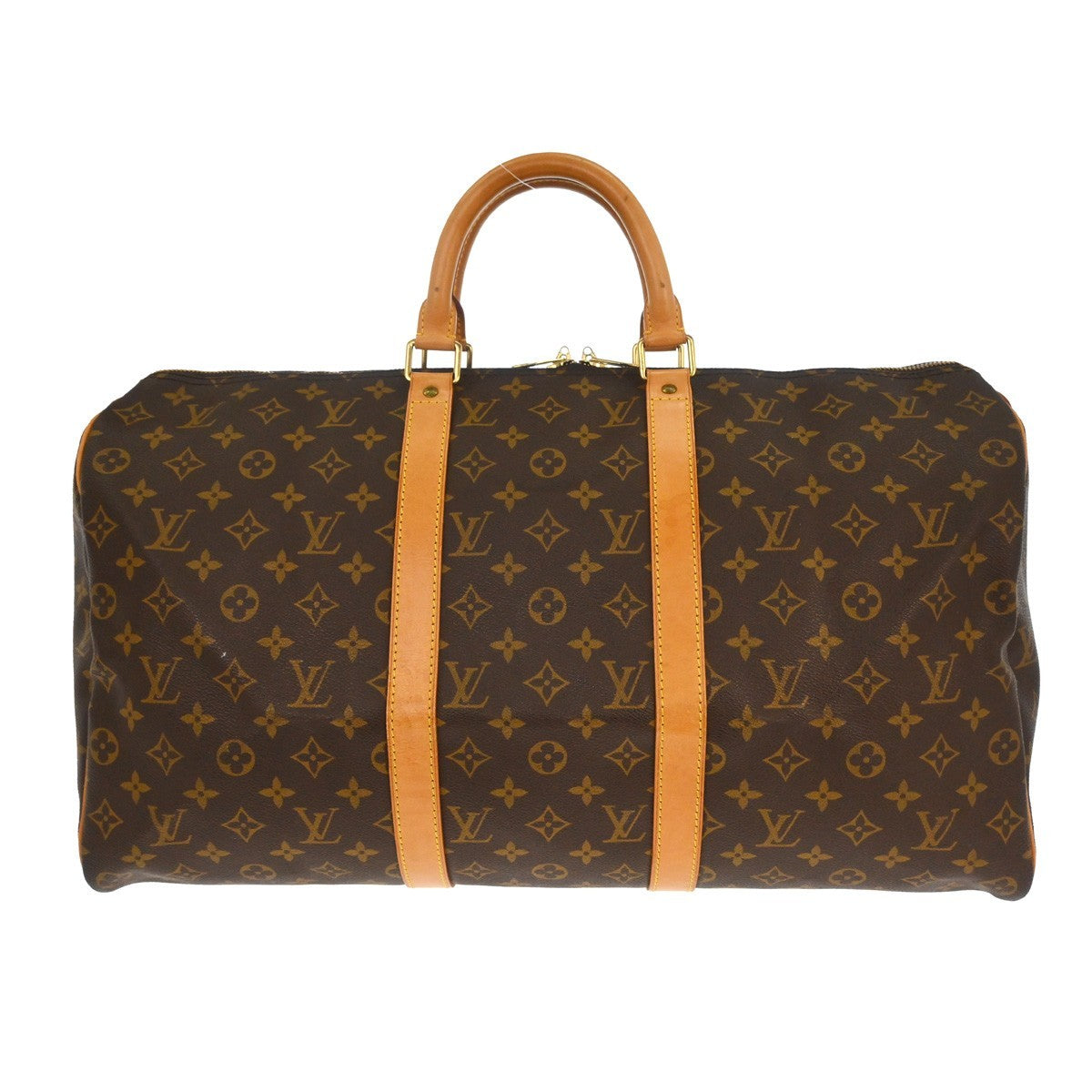 Louis Vuitton Keepall Bag Monogram Canvas Brown Canvas Travel Bag Bag (Pre-Loved)