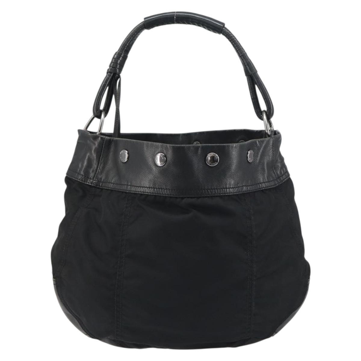 Prada Vintage Shoulder Bag Tessuto Black Nylon Shoulder Bag Bag (Authentic Pre-Loved)