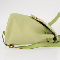 Salvatore Ferragamo Gancini Backpack Suede Green Suede Backpack Bag (Authentic Pre-Loved)