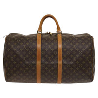 Louis Vuitton Keepall Bag Monogram Canvas Brown Canvas Travel Bag Bag (Authentic Pre-Loved)