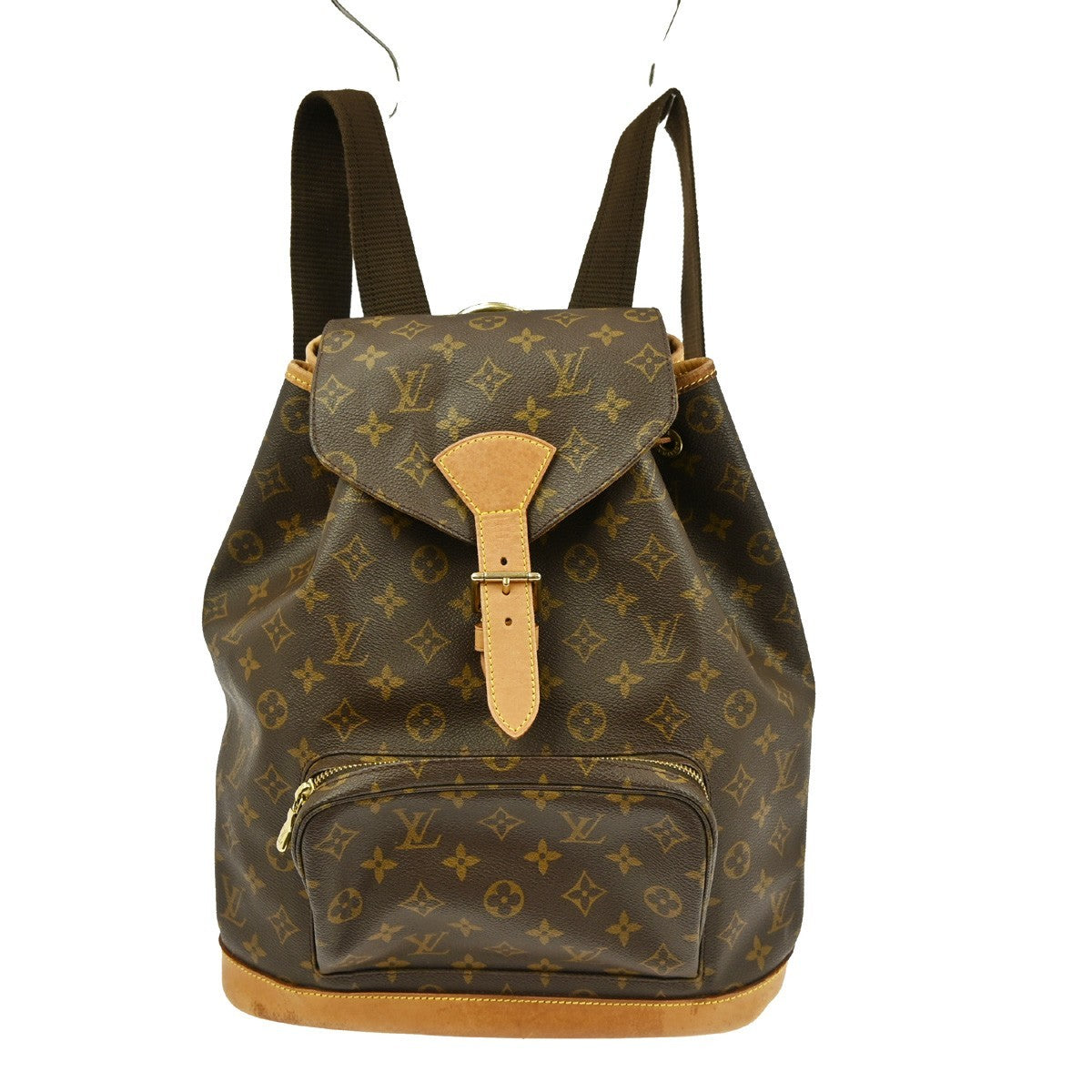 Louis Vuitton Vintage Montsouris Backpack Monogram Canvas Brown Canvas Backpack Bag (Authentic Pre-Loved)