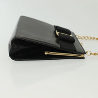 Salvatore Ferragamo Vala Shoulder Bag Leather Black Leather Shoulder Bag Bag (Pre-Loved)