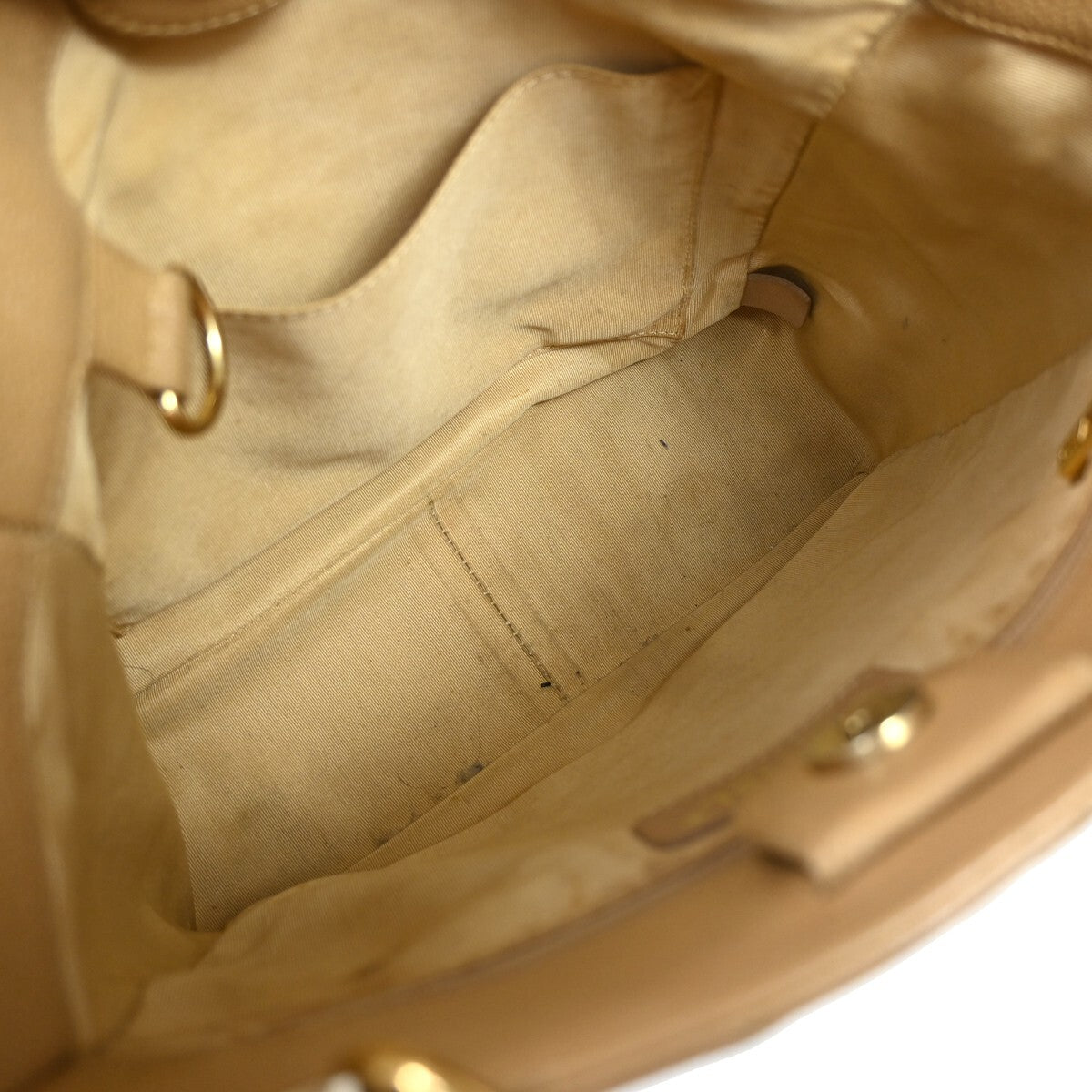 Chanel Petite Shopping Tote Quilted Caviar Beige Leather Shoulder Bag Bag (Pre-Loved)