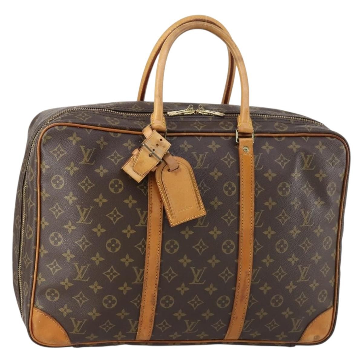 Louis Vuitton Sirius Handbag Monogram Canvas Brown Canvas Travel Bag Bag (Pre-Loved)