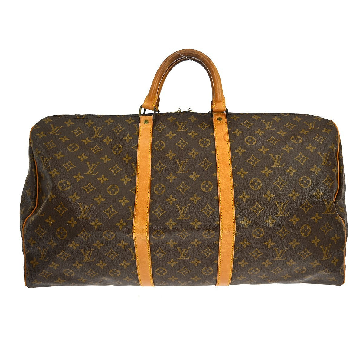 Louis Vuitton Louis Vuitton Keepall Bag Monogram Canvas Brown Canvas Handbag (Authentic Pre-Loved)